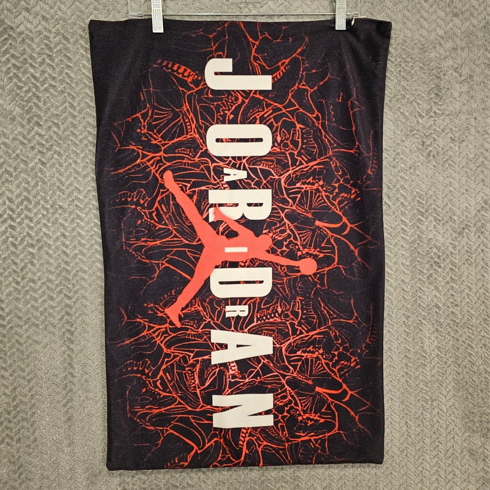 Air Jordan Jumpman Pillowcase Black Red Sneaker Graphic Print Zippered Cover